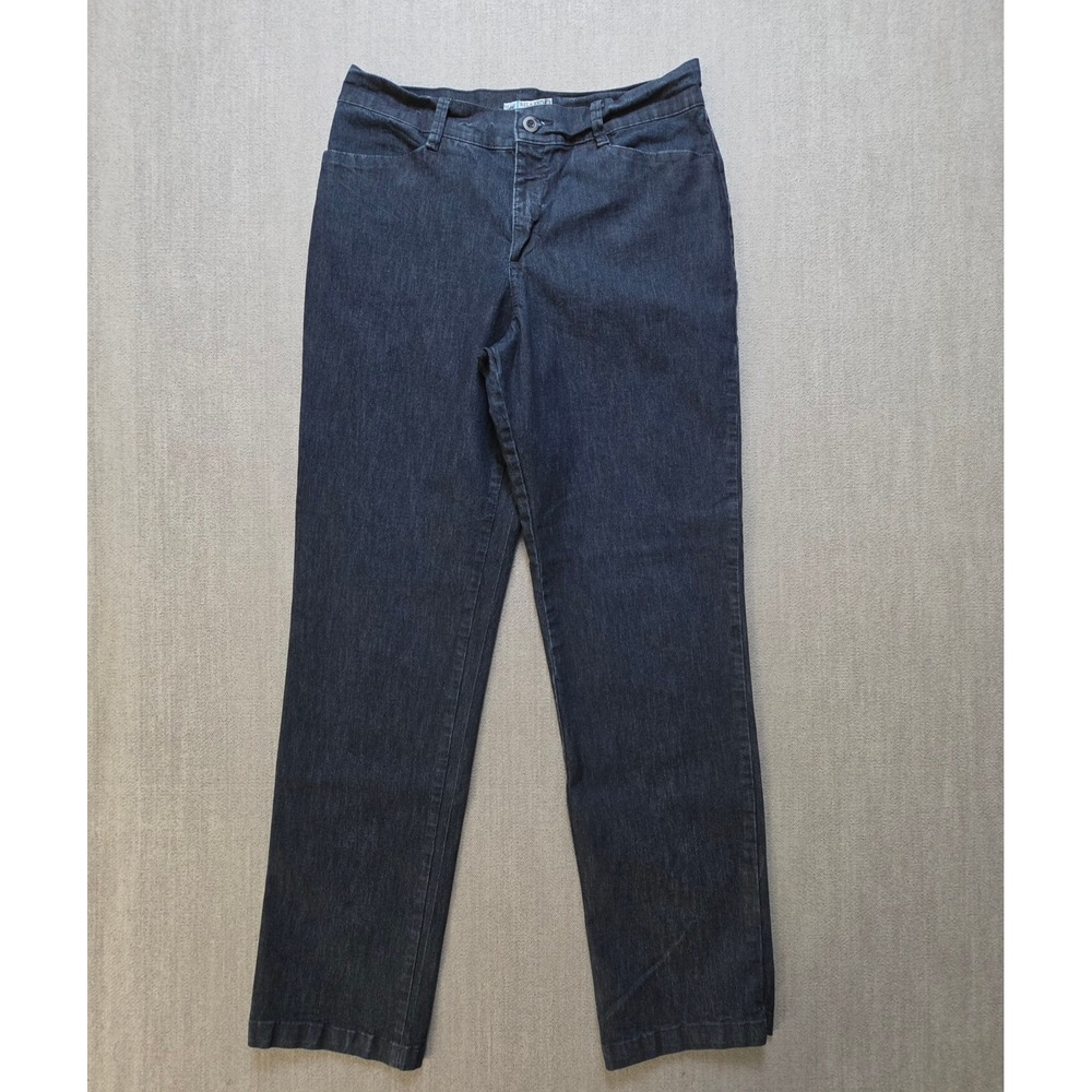 Lee Relaxed Fit Jeans Women 12 Long Indigo Blue Straight Leg Stretch 4601242